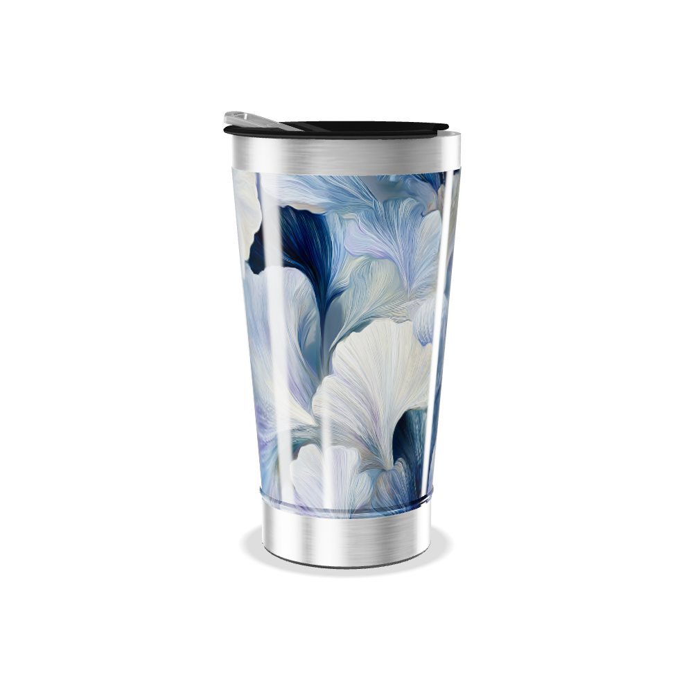 Copo Térmico - Estampa Floral Azul