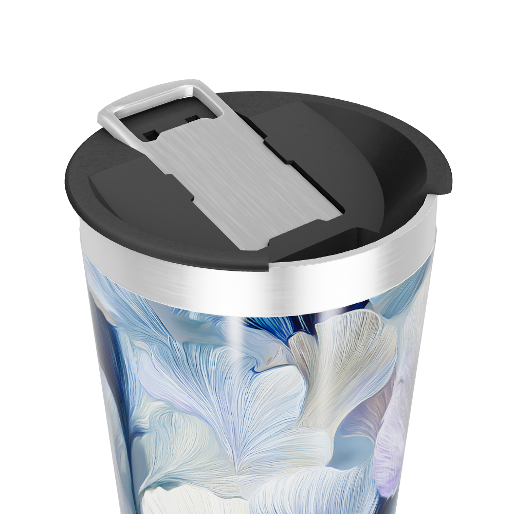 Copo Térmico - Estampa Floral Azul