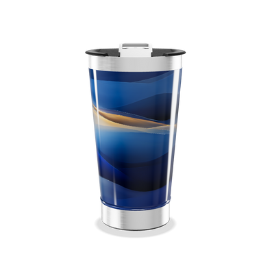 Copo Térmico - Azul com ondas