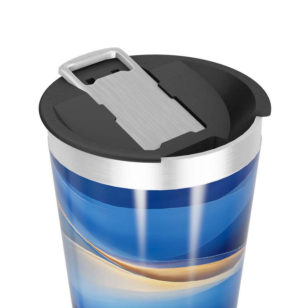 Copo Térmico - Azul com ondas