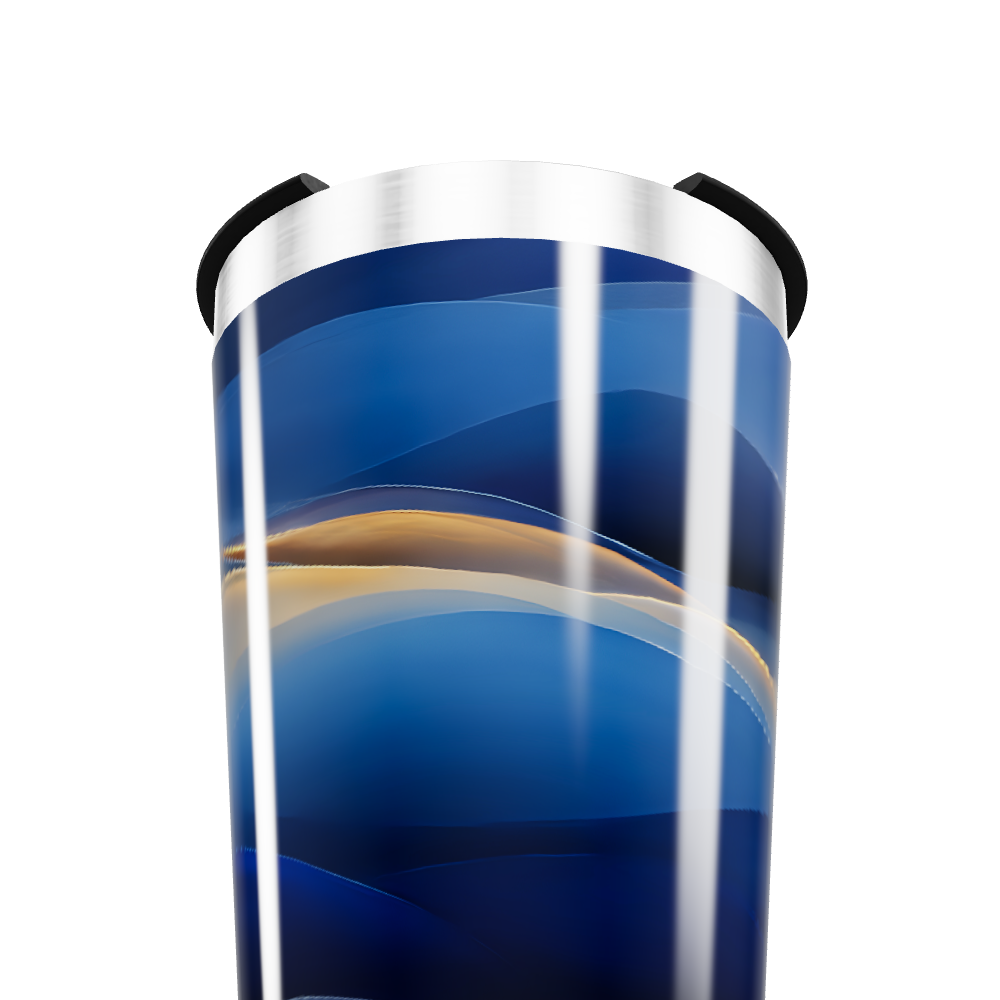 Copo Térmico - Azul com ondas