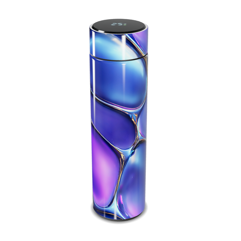 Garrafa Térmica Touch - Azul Metálico LED