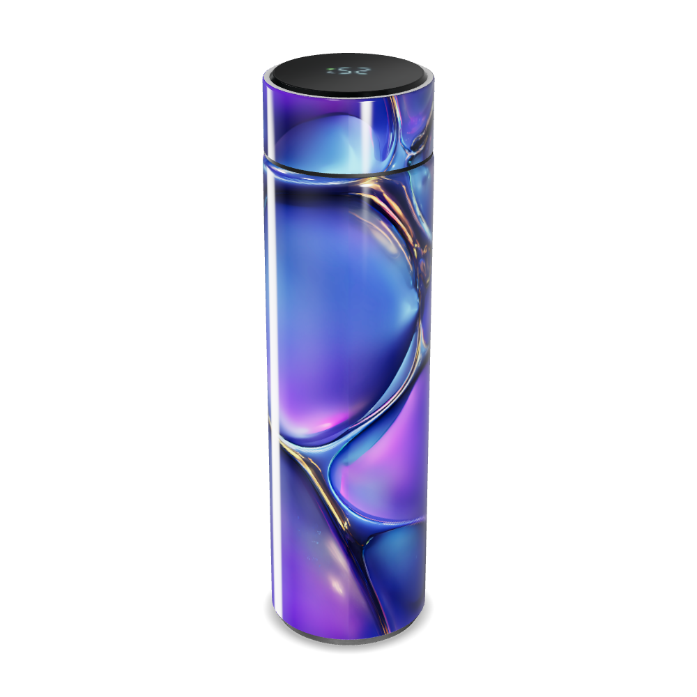 Garrafa Térmica Touch - Azul Metálico LED