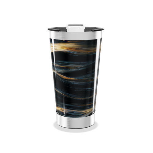 Copo Térmico - Preto com Listras Luminosas