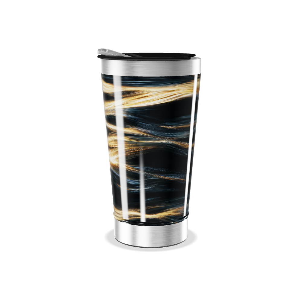 Copo Térmico - Preto com Listras Luminosas