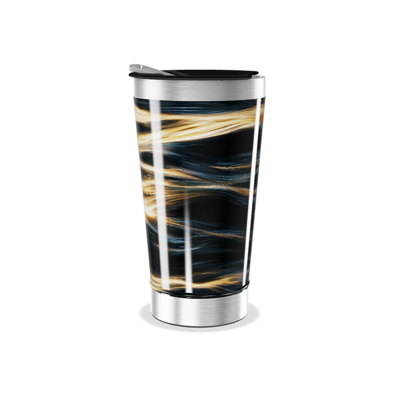 Copo Térmico - Preto com Listras Luminosas