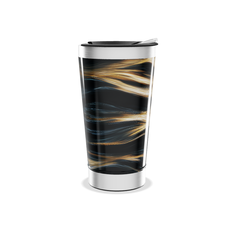 Copo Térmico - Preto com Listras Luminosas