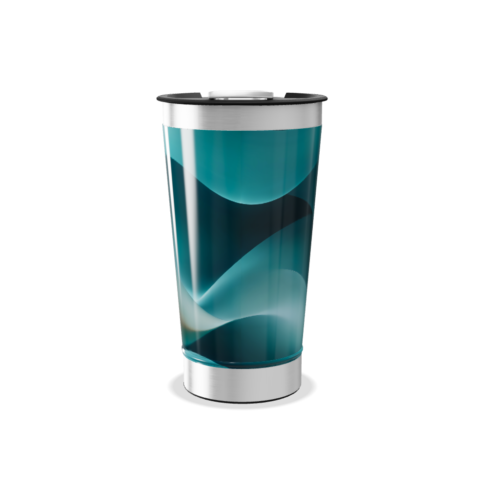 Copo Térmico - Azul Inox Abstrato