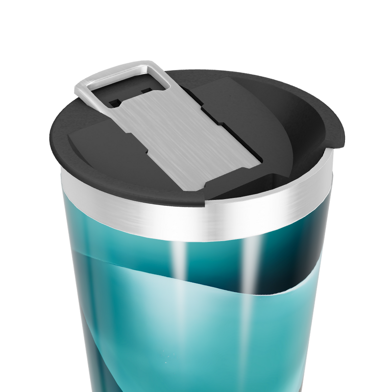 Copo Térmico - Azul Inox Abstrato