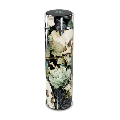 Garrafa Térmica Touch - Caveira Floral Preta