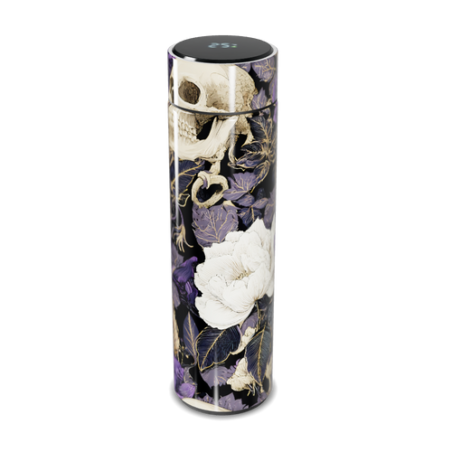 Garrafa Térmica Touch - Floral Preto e Dourado