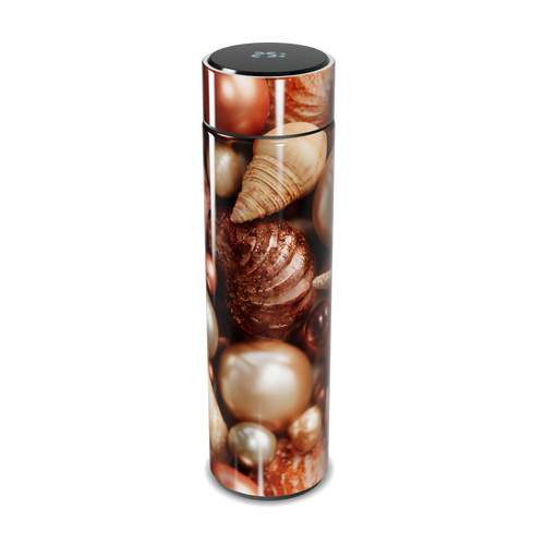 Garrafa Térmica Touch - Conchas Marrom e Bege