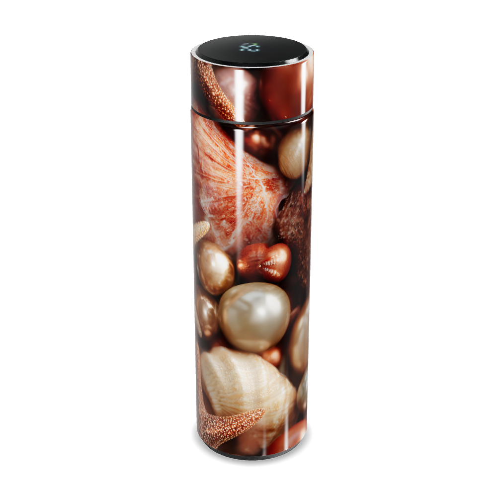 Garrafa Térmica Touch - Conchas Marrom e Bege