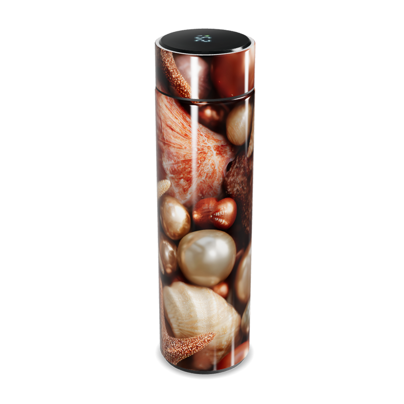 Garrafa Térmica Touch - Conchas Marrom e Bege