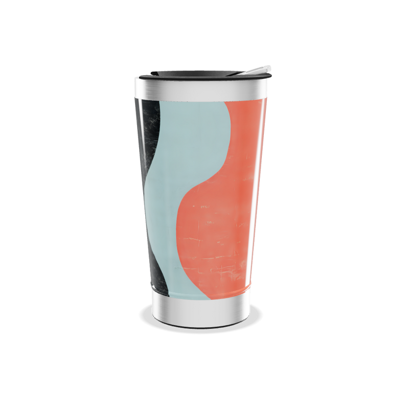 Copo Térmico - Preto Mármore Aço Inox