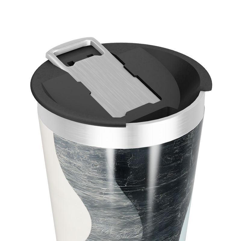 Copo Térmico - Preto Mármore Aço Inox