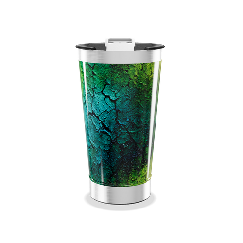 Copo Térmico - Textura Verde Azul