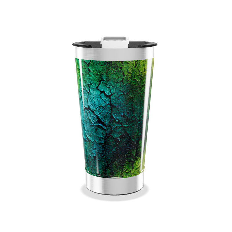 Copo Térmico - Textura Verde Azul