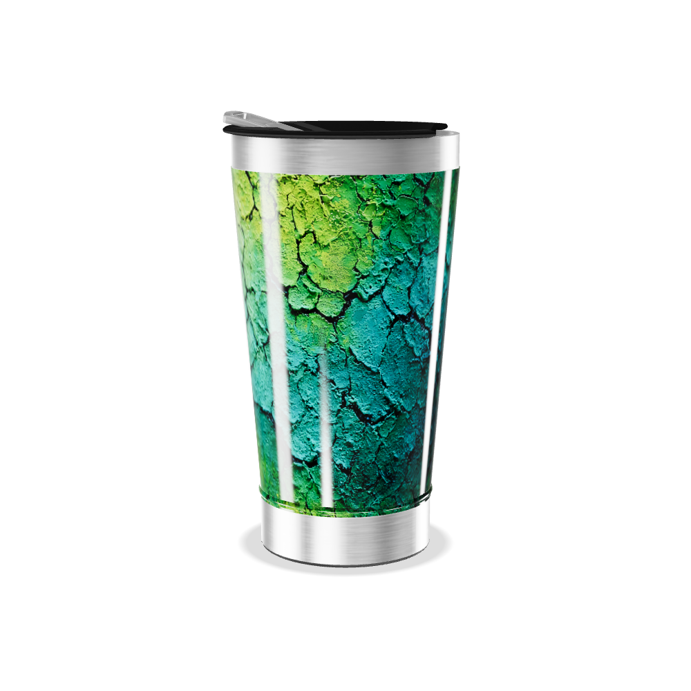 Copo Térmico - Textura Verde Azul