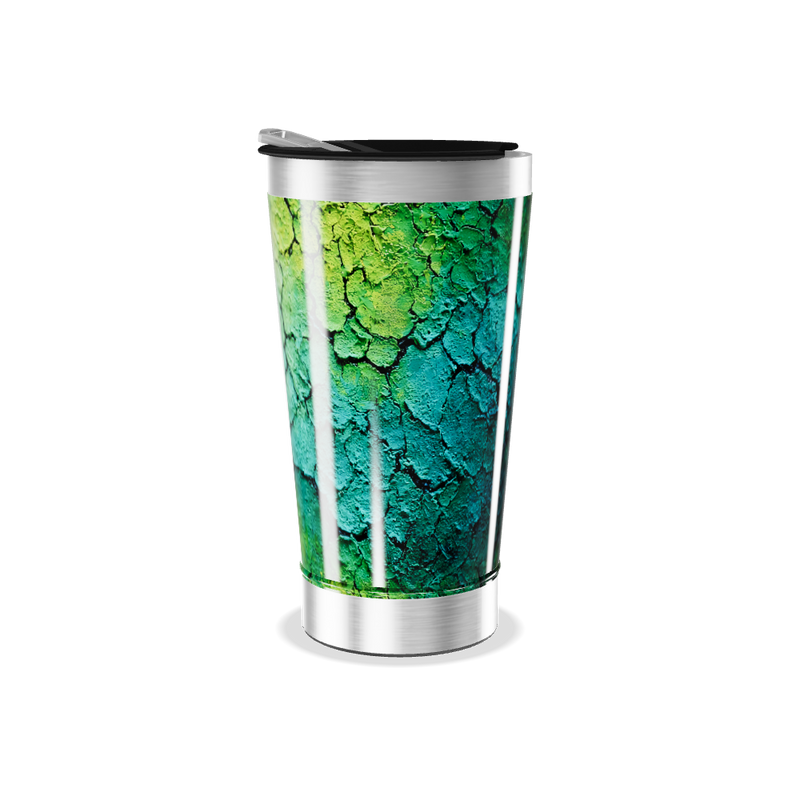 Copo Térmico - Textura Verde Azul