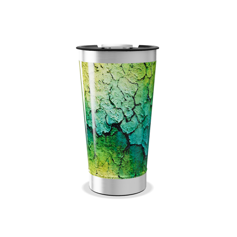 Copo Térmico - Textura Verde Azul