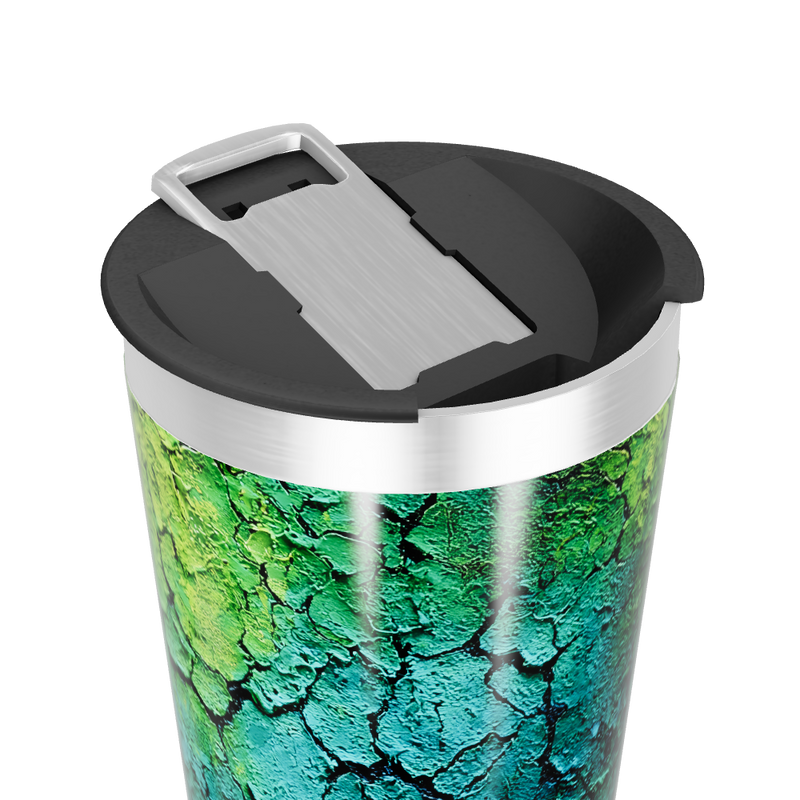 Copo Térmico - Textura Verde Azul