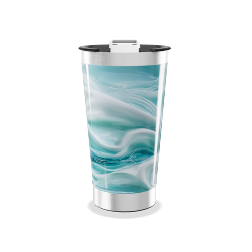 Copo Térmico - Azul Marmorizado Aço Inox