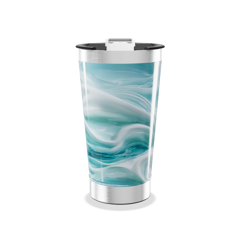 Copo Térmico - Azul Marmorizado Aço Inox