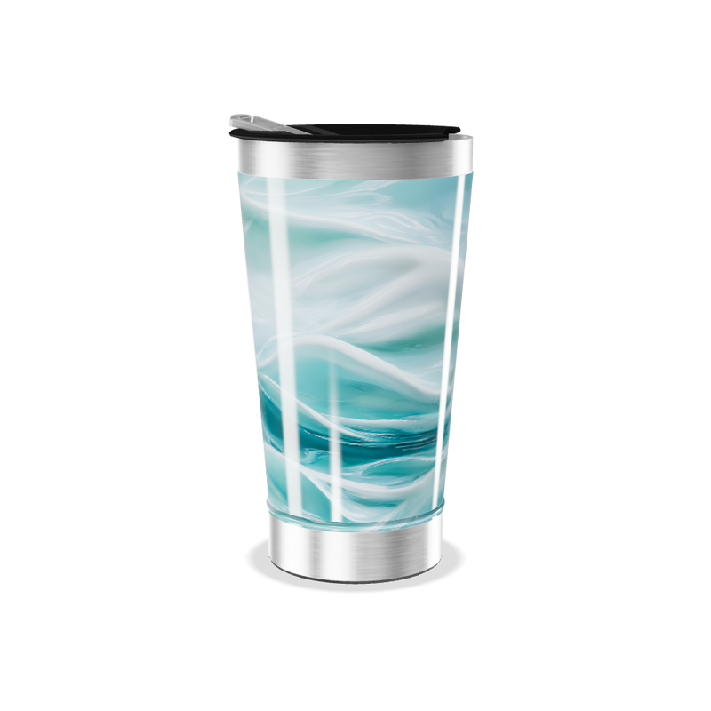 Copo Térmico - Azul Marmorizado Aço Inox