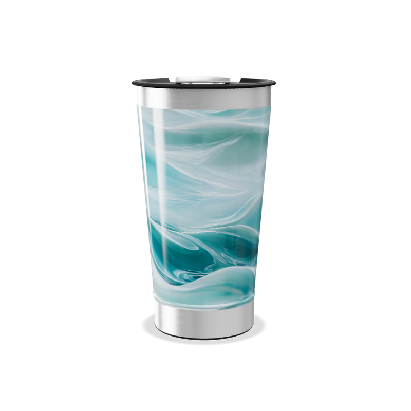 Copo Térmico - Azul Marmorizado Aço Inox