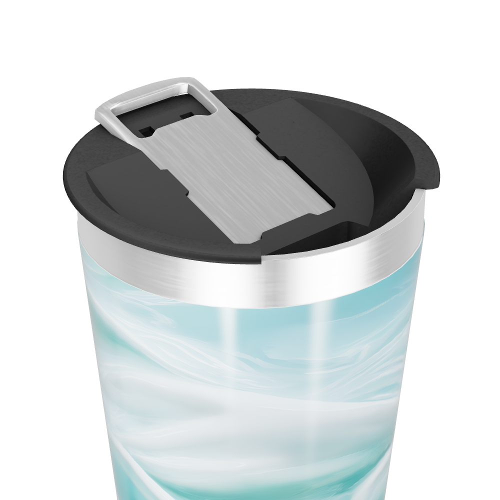 Copo Térmico - Azul Marmorizado Aço Inox