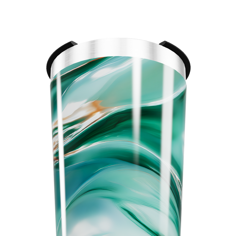 Copo Térmico - Estampa Verde Abstrata