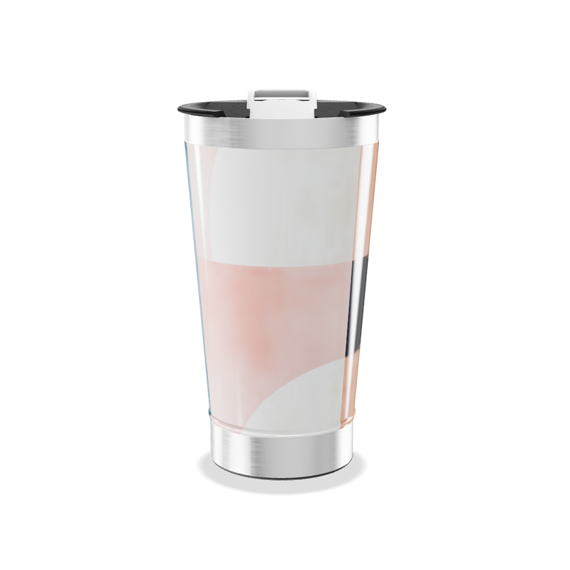 Copo Térmico - Branco com detalhe rosa