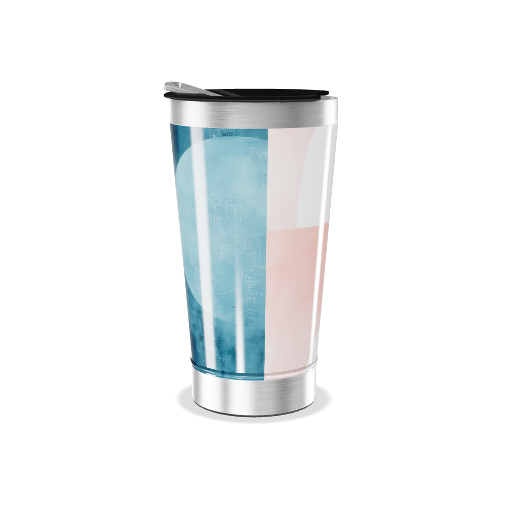 Copo Térmico - Branco com detalhe rosa