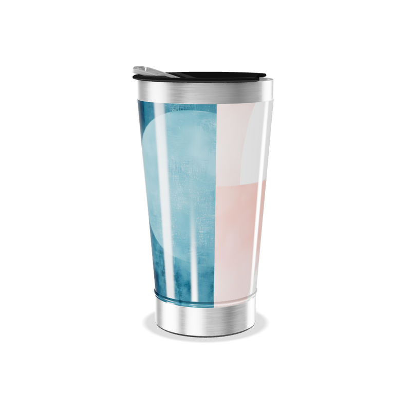 Copo Térmico - Branco com detalhe rosa