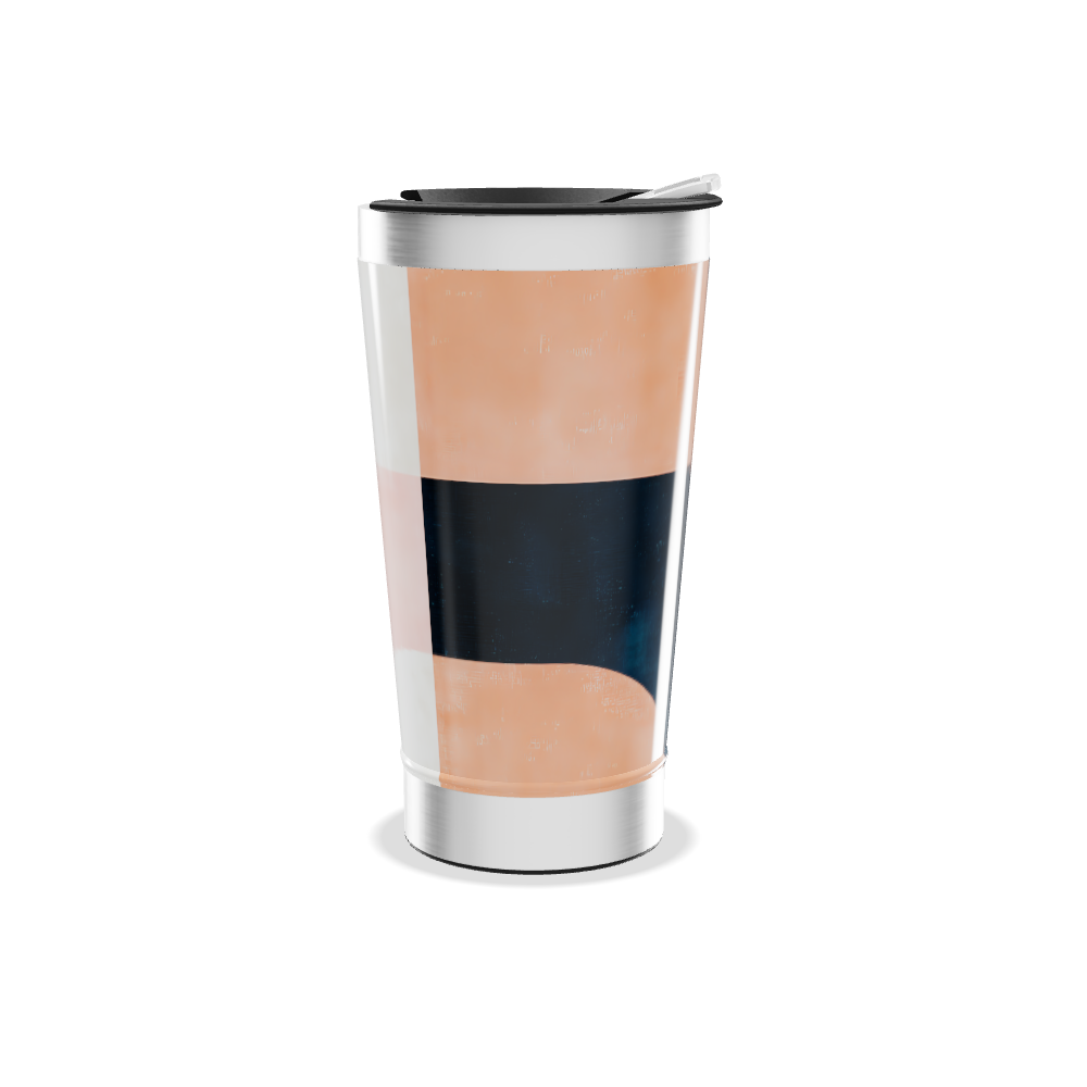 Copo Térmico - Branco com detalhe rosa