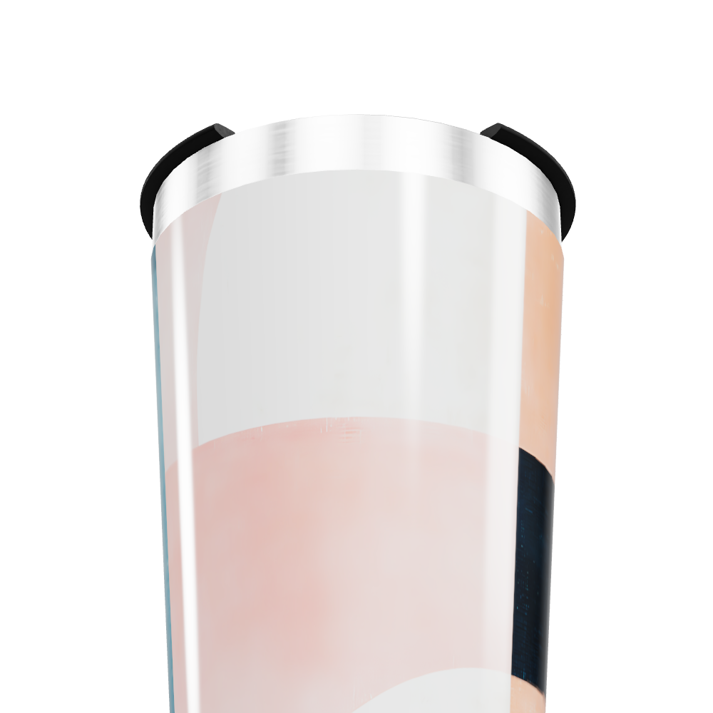 Copo Térmico - Branco com detalhe rosa