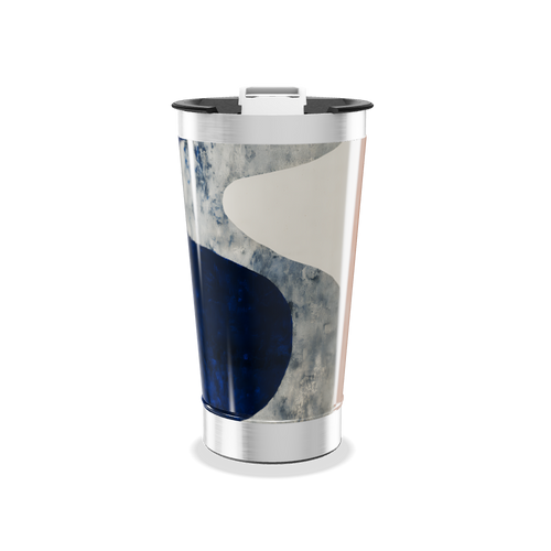 Copo Térmico - Azul Abstrato Aço Inox