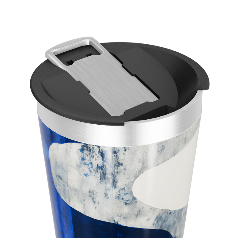 Copo Térmico - Azul Abstrato Aço Inox