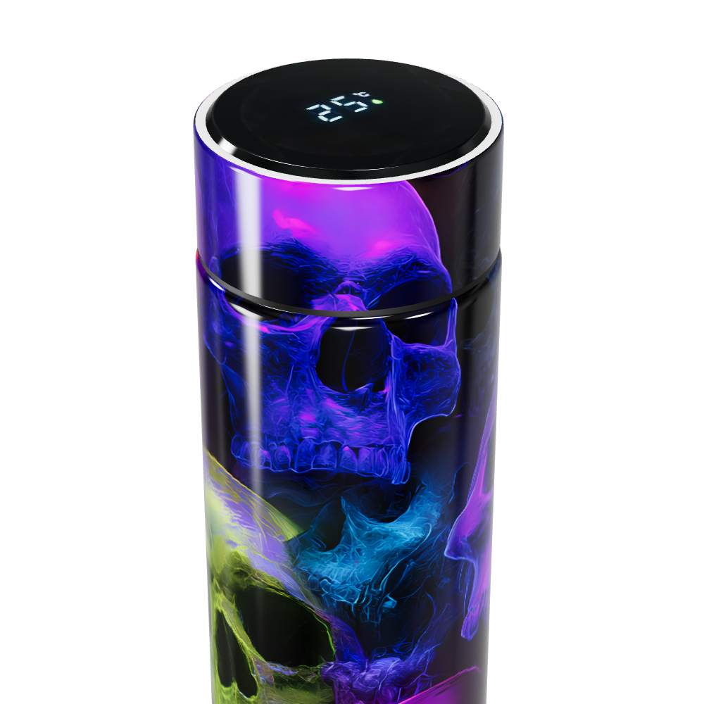 Garrafa Térmica Touch - Caveiras Coloridas