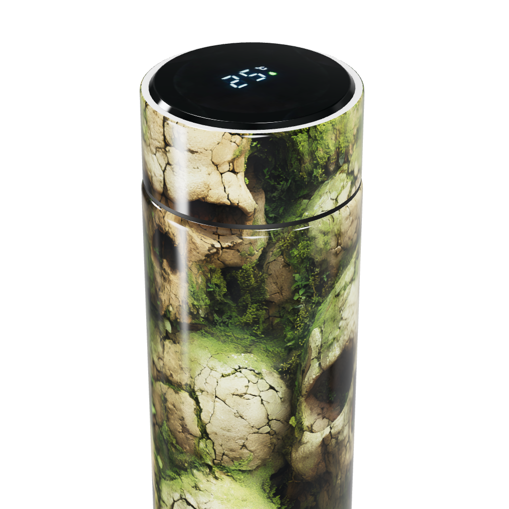 Garrafa Térmica Touch - Caveiras Verde