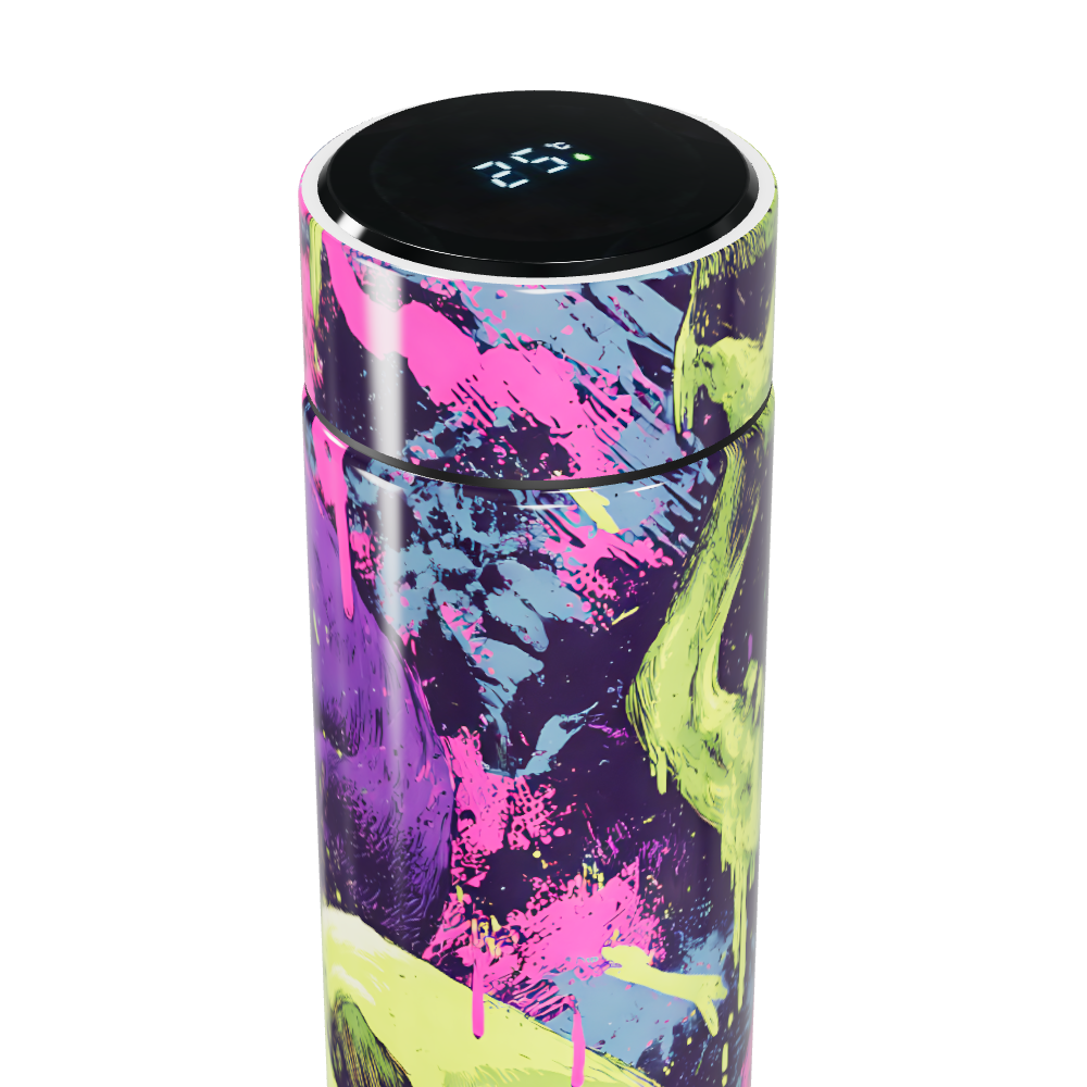 Garrafa Térmica Touch - Estampa Neon Colorida