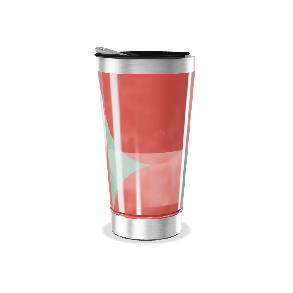 Copo Térmico - Design Geométrico Colorido