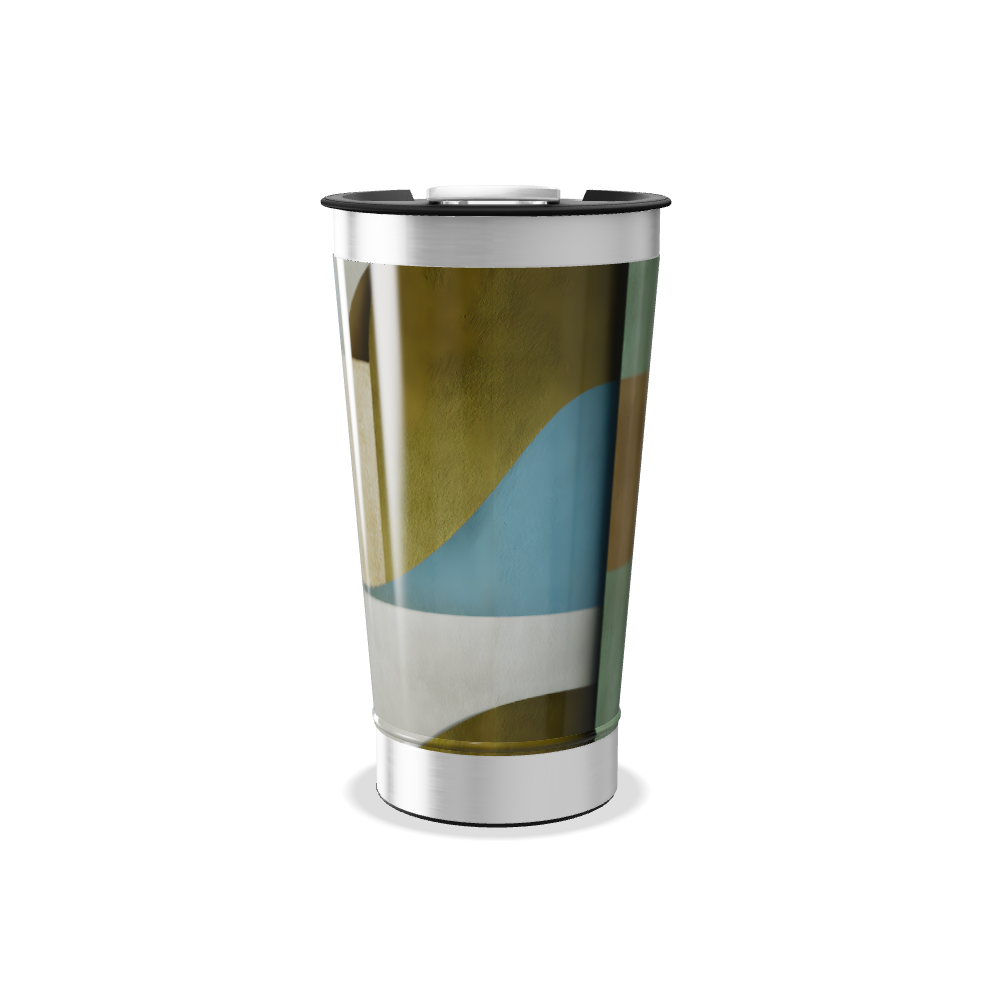 Copo Térmico - Estampa Azul Abstrata