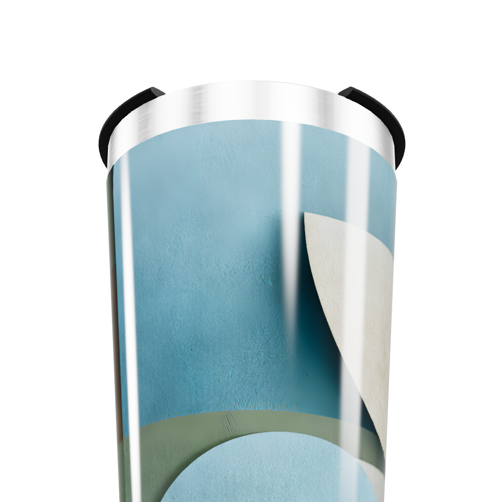 Copo Térmico - Estampa Azul Abstrata