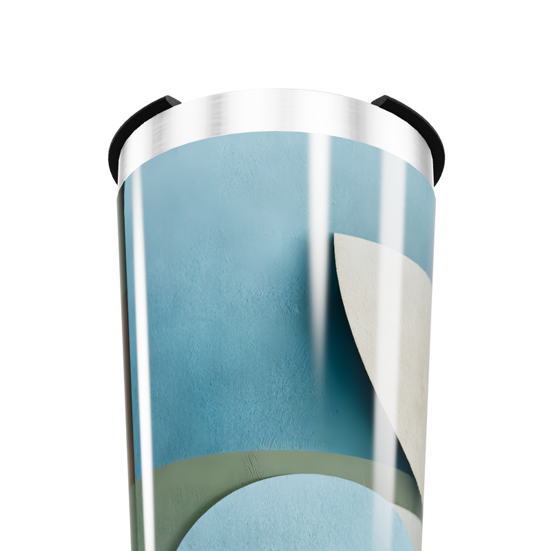 Copo Térmico - Estampa Azul Abstrata