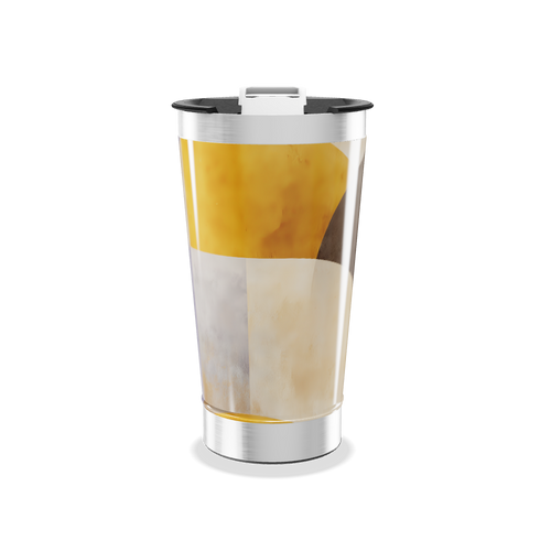 Copo Térmico - Design Abstrato Aço Inox