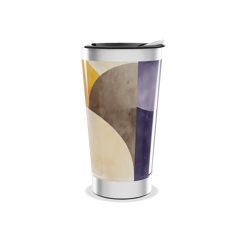 Copo Térmico - Design Abstrato Aço Inox