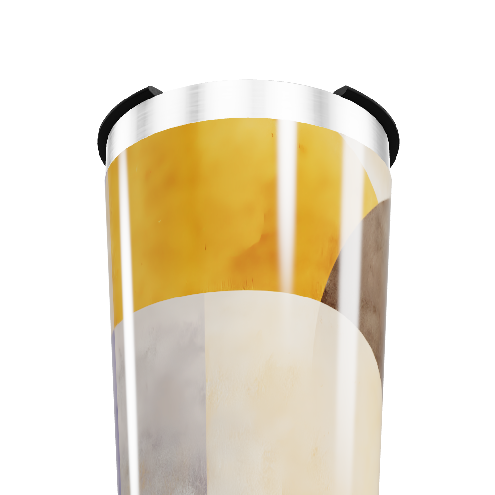 Copo Térmico - Design Abstrato Aço Inox