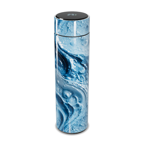 Garrafa Térmica Touch Azul Marmorizada